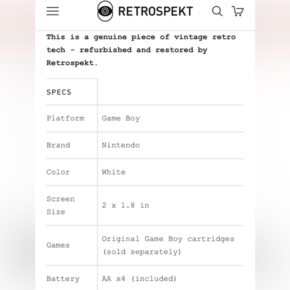 VINTAGE NINTENDO GAMEBOY Original + 3 game cartridges. Near perfect condition! - Picture 5 of 12